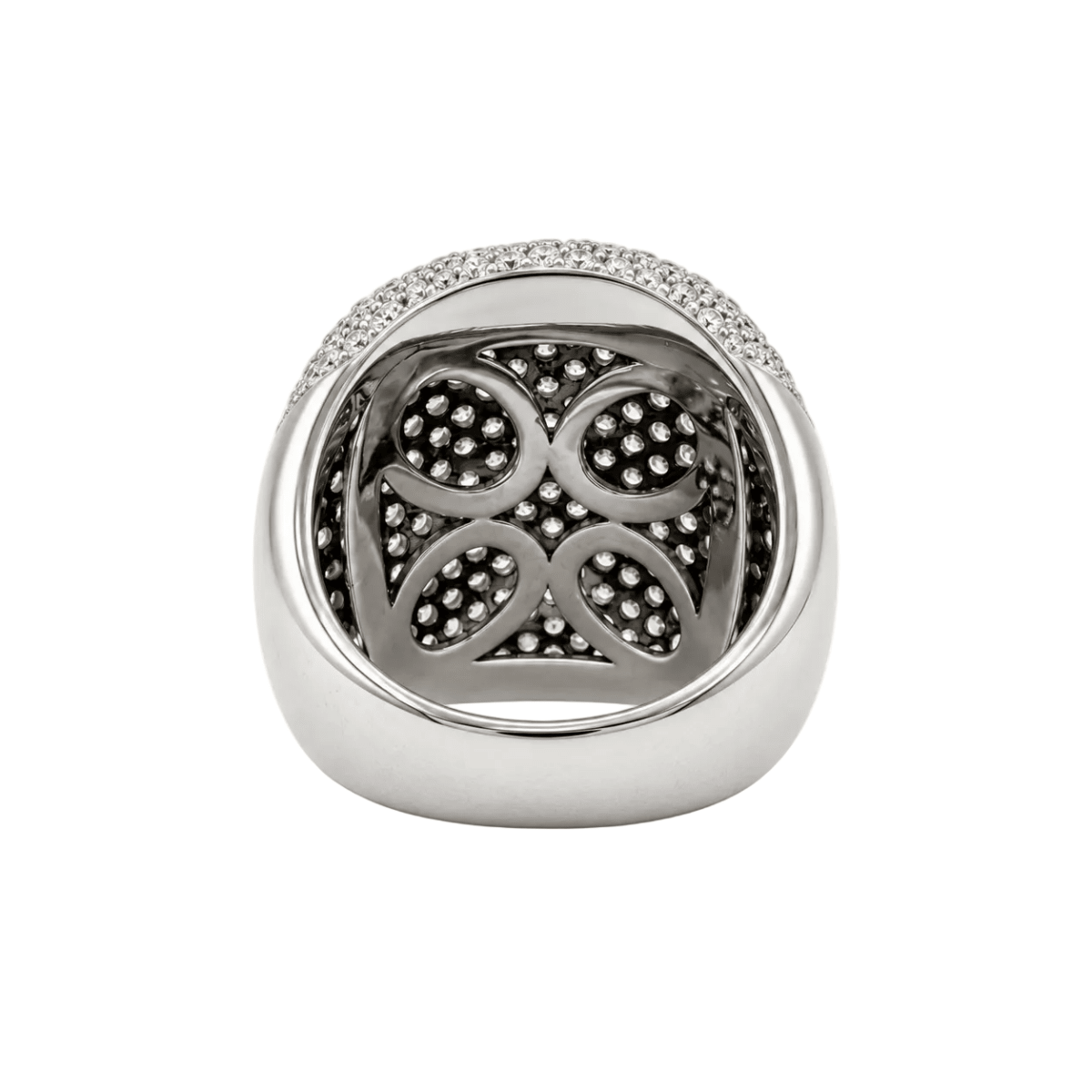 Bague Pavée en or blanc et diamants - Castafiore