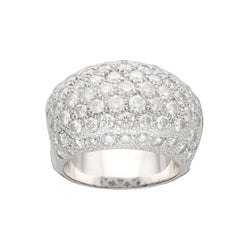 Bague Pavée en or blanc et diamants - Castafiore