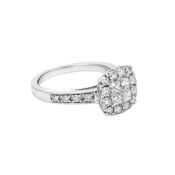 Bague Pavée en or blanc et diamants - Castafiore