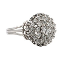 Bague Pavée en or blanc et diamants - Castafiore