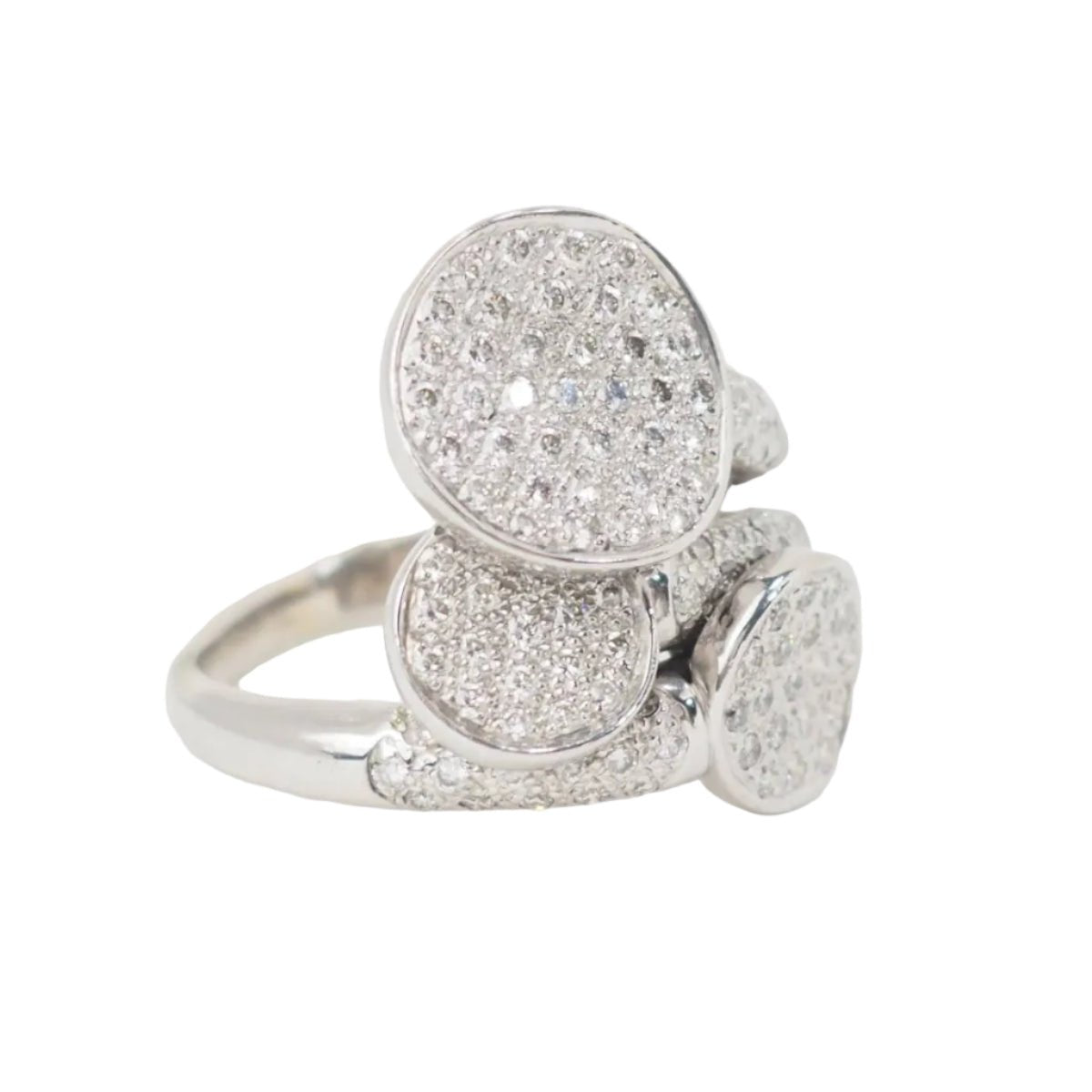 Bague Pavée en or blanc et diamants - Castafiore