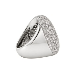 Bague Pavée en or blanc et diamants - Castafiore