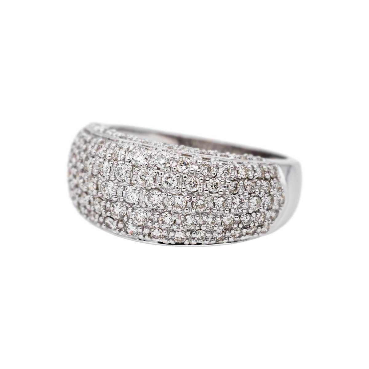 Bague Pavée en or blanc et diamants - Castafiore