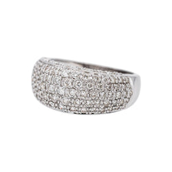 Bague Pavée en or blanc et diamants - Castafiore