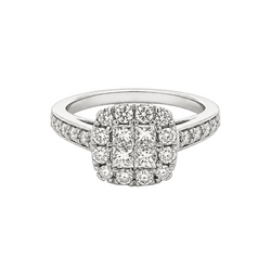 Bague Pavée en or blanc et diamants - Castafiore