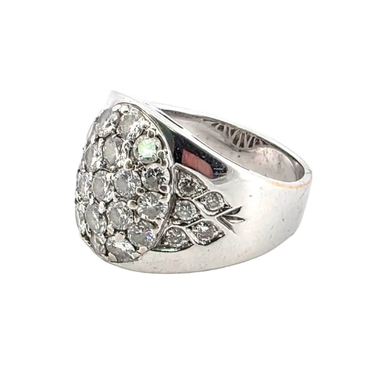 Bague Pavée en or blanc et diamants - Castafiore