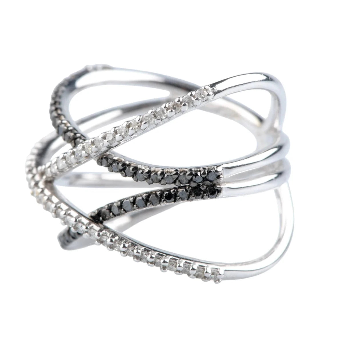 Bague Pavée en or blanc et diamants - Castafiore