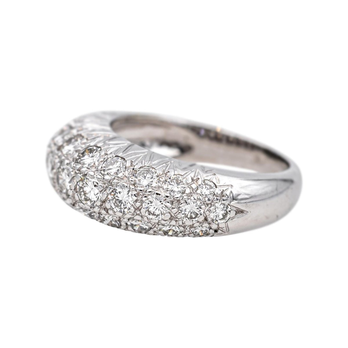 Bague Pavée en or blanc et diamants - Castafiore