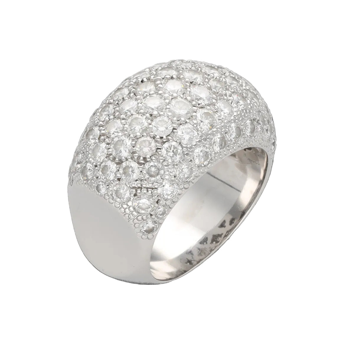 Bague Pavée en or blanc et diamants - Castafiore