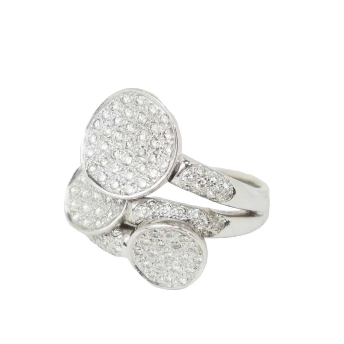 Bague Pavée en or blanc et diamants - Castafiore