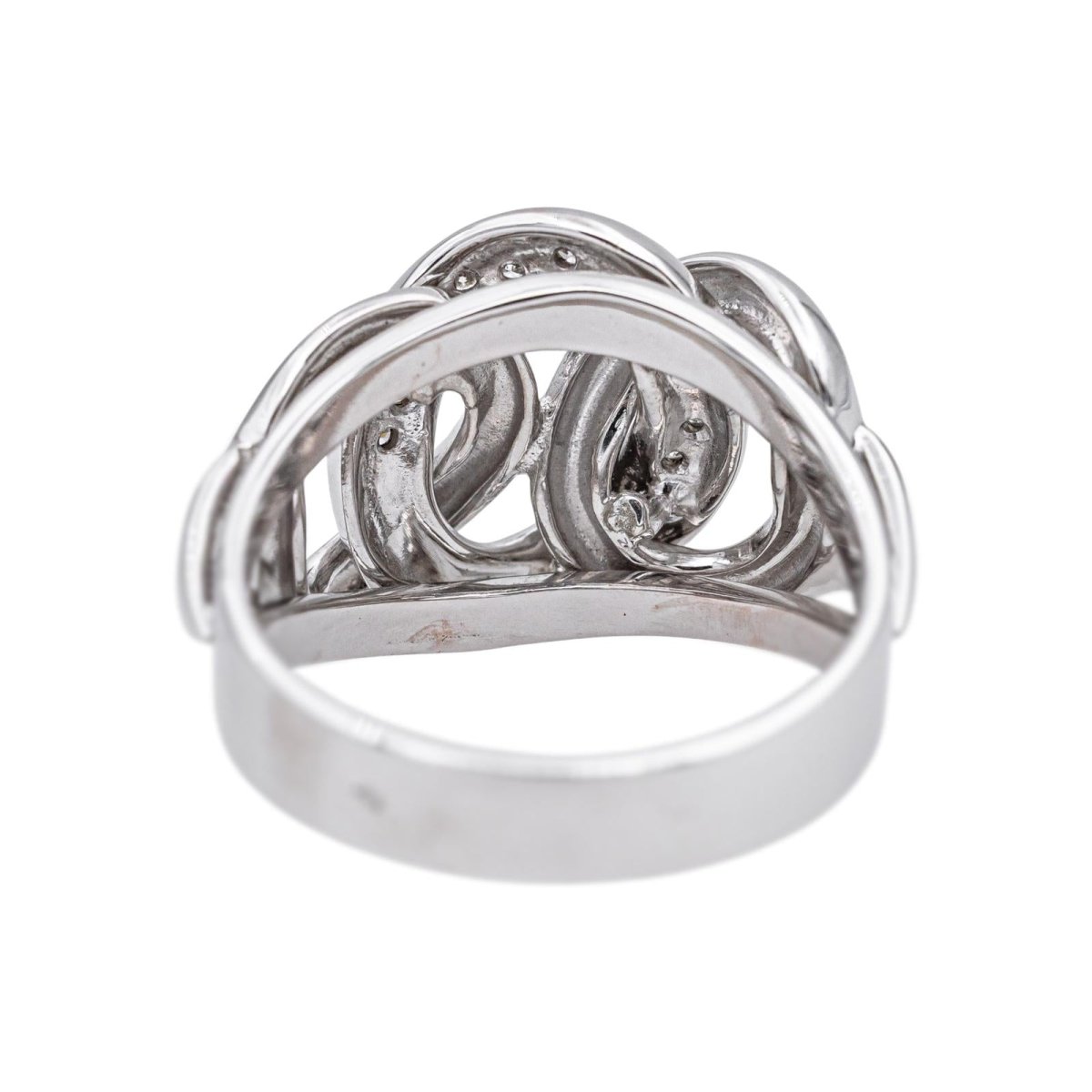 Bague Pavée en or blanc et diamants - Castafiore