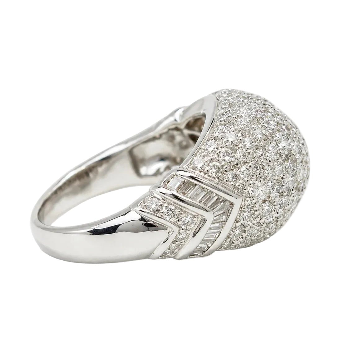 Bague Pavée en or blanc et diamants - Castafiore