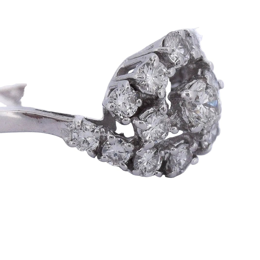 Bague Pavée en or blanc et diamants - Castafiore