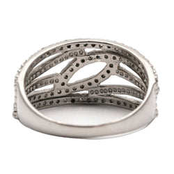 Bague Pavée en or blanc et diamants - Castafiore