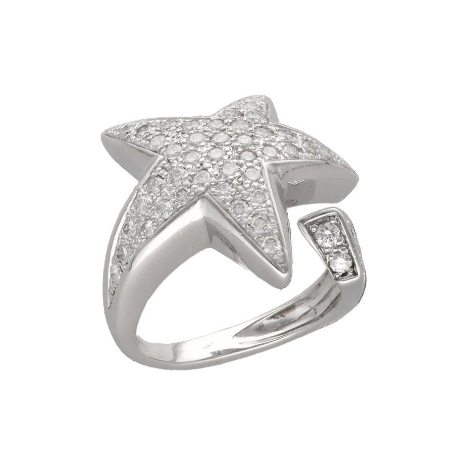 Bague Pavée en or blanc et diamants - Castafiore