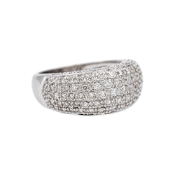 Bague Pavée en or blanc et diamants - Castafiore