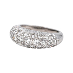 Bague Pavée en or blanc et diamants - Castafiore