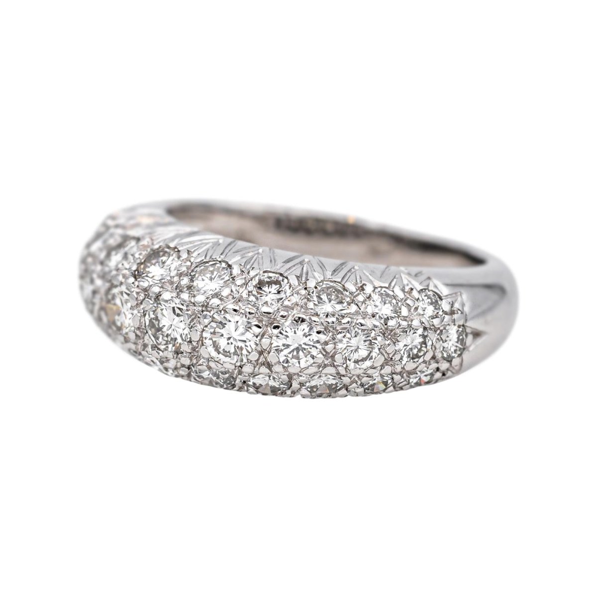 Bague Pavée en or blanc et diamants - Castafiore