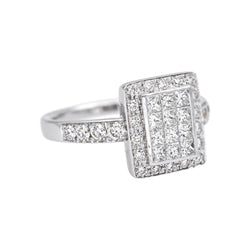 Bague Pavée en or blanc et diamants - Castafiore