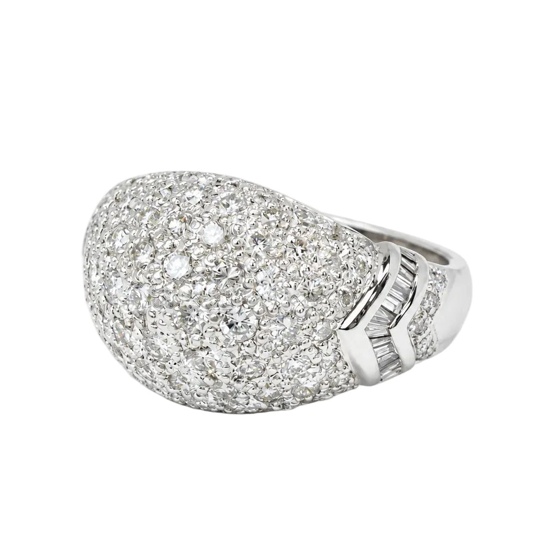 Bague Pavée en or blanc et diamants - Castafiore