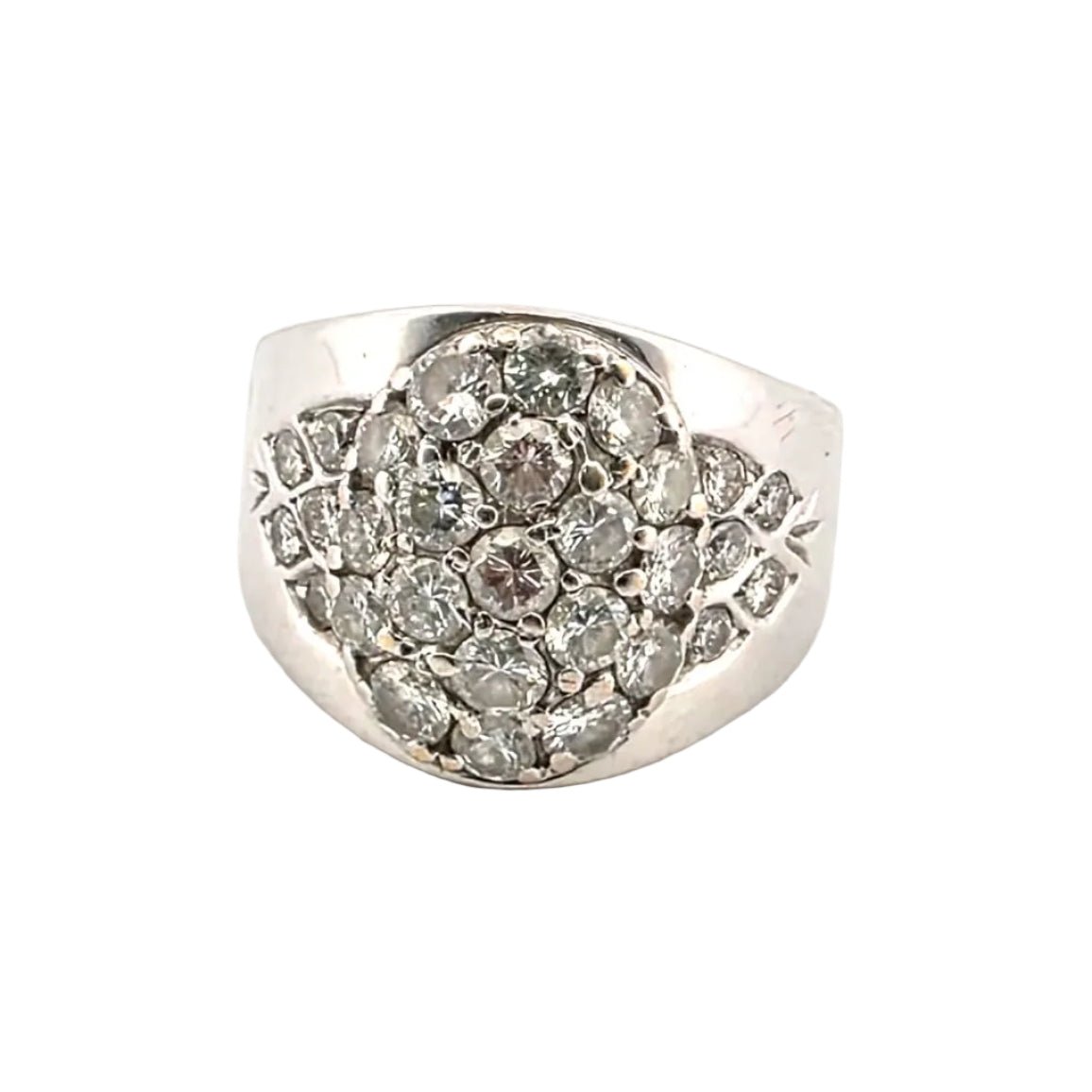 Bague Pavée en or blanc et diamants - Castafiore