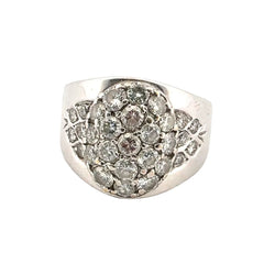Bague Pavée en or blanc et diamants - Castafiore