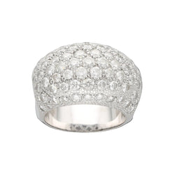 Bague Pavée en or blanc et diamants - Castafiore