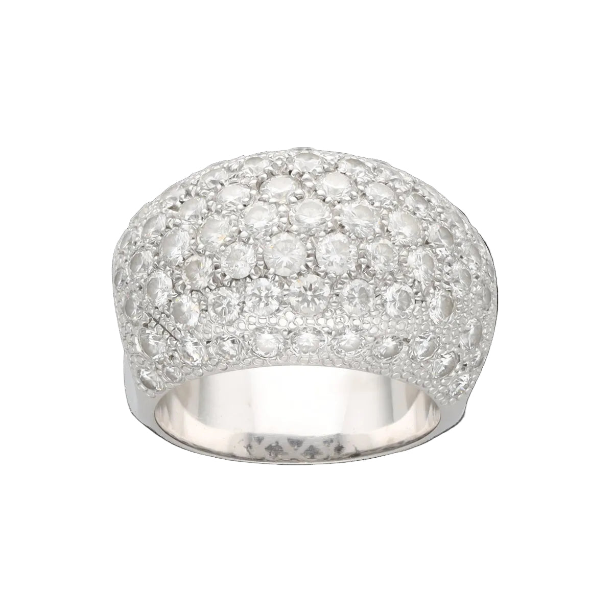 Bague Pavée en or blanc et diamants - Castafiore