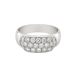 Bague Pavée en or blanc et diamants - Castafiore