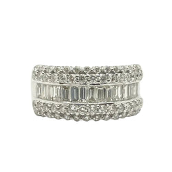 Bague Pavée en or blanc et diamants - Castafiore