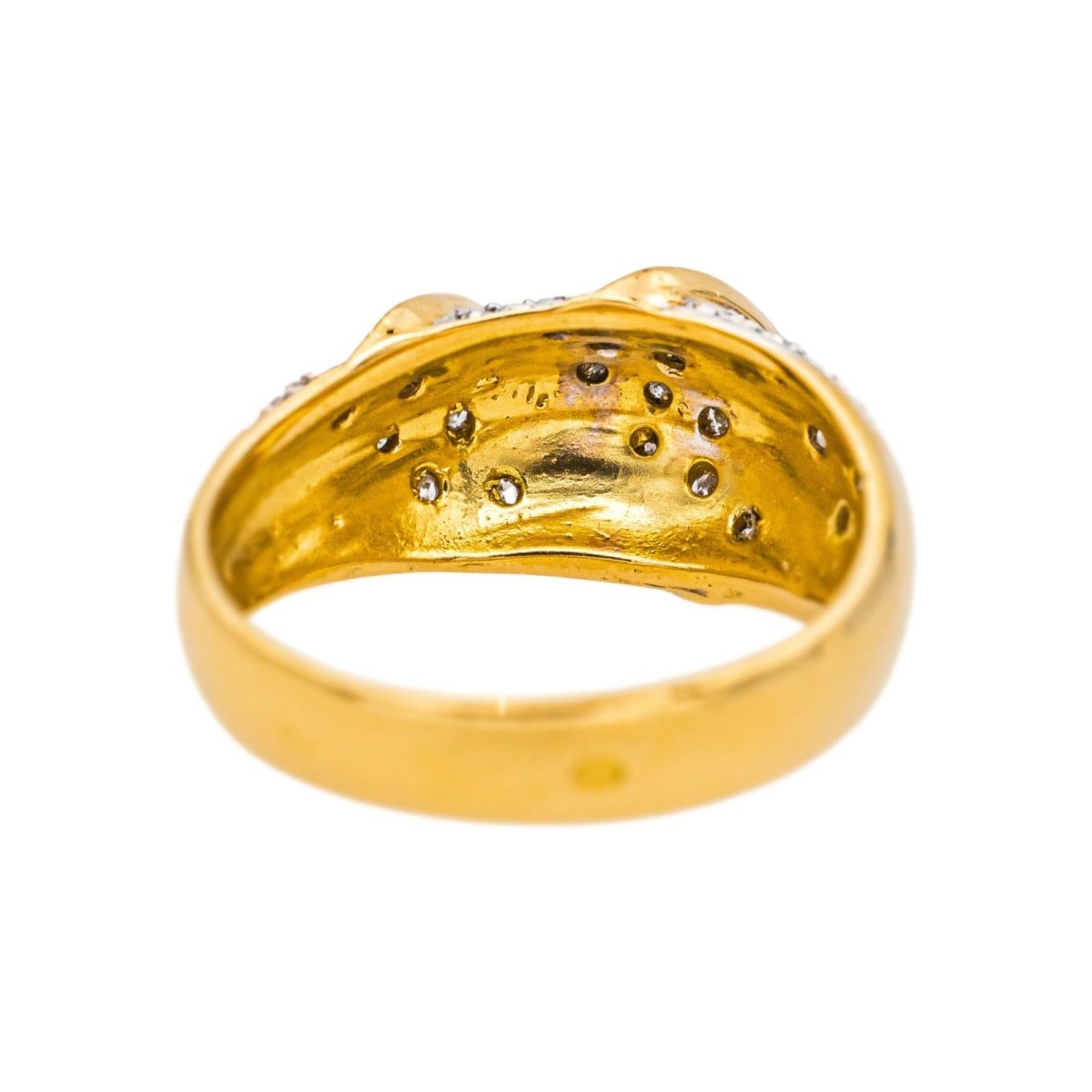 Bague Pavée en or blanc, or jaune et diamants - Castafiore