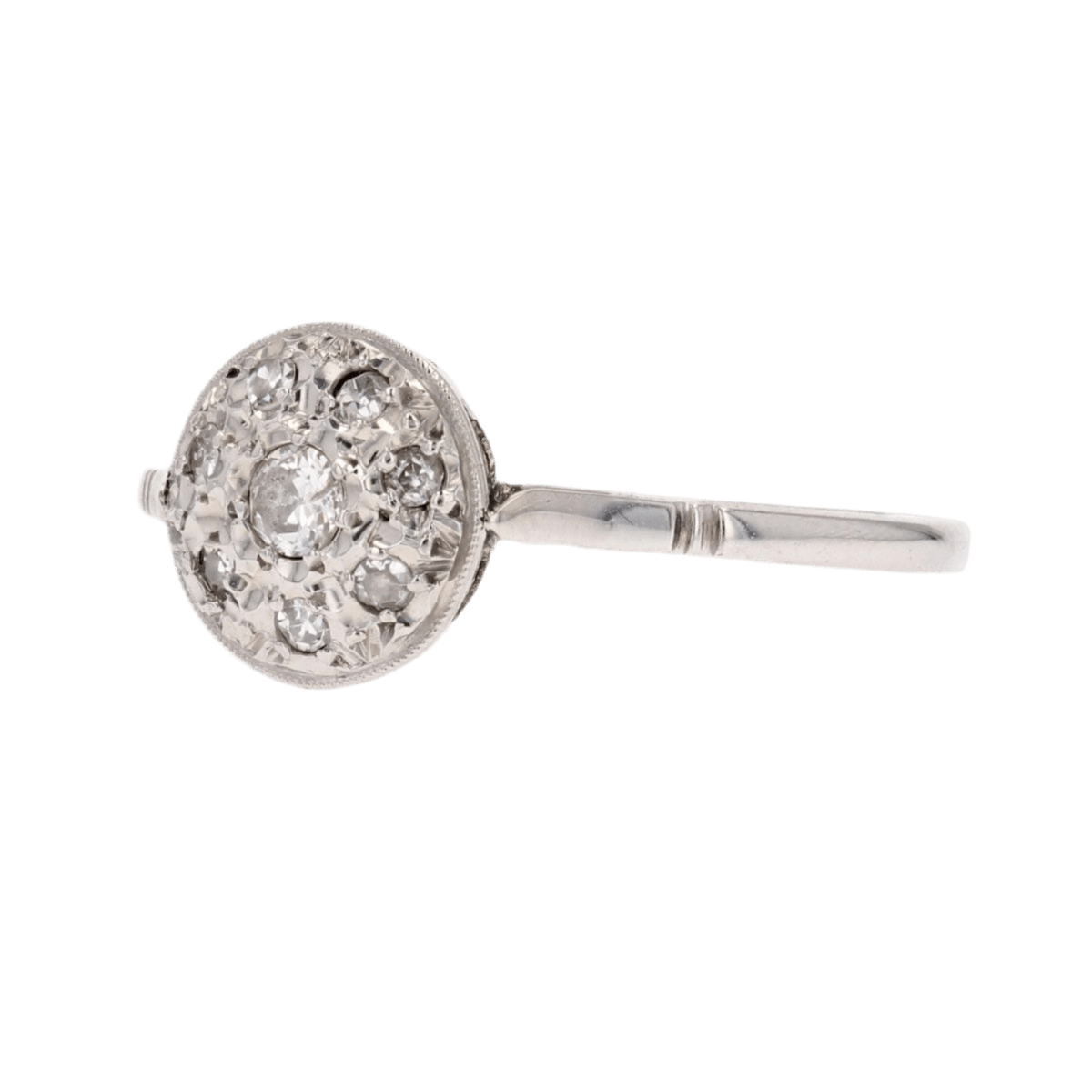 Bague Pavée en or blanc, platine et diamants - Castafiore