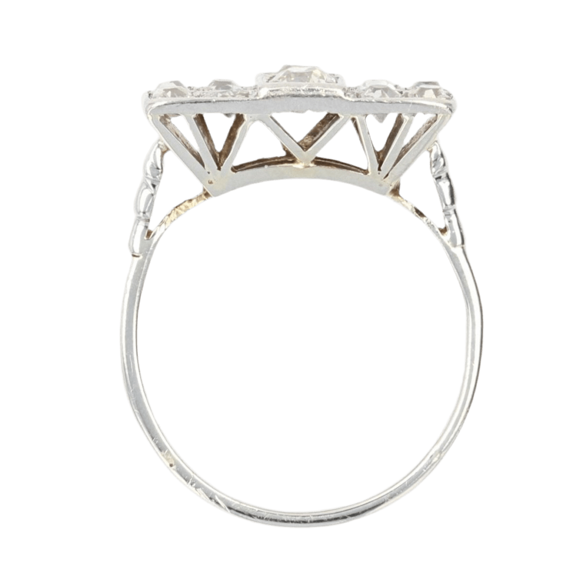 Bague Pavée en or blanc, platine et diamants - Castafiore
