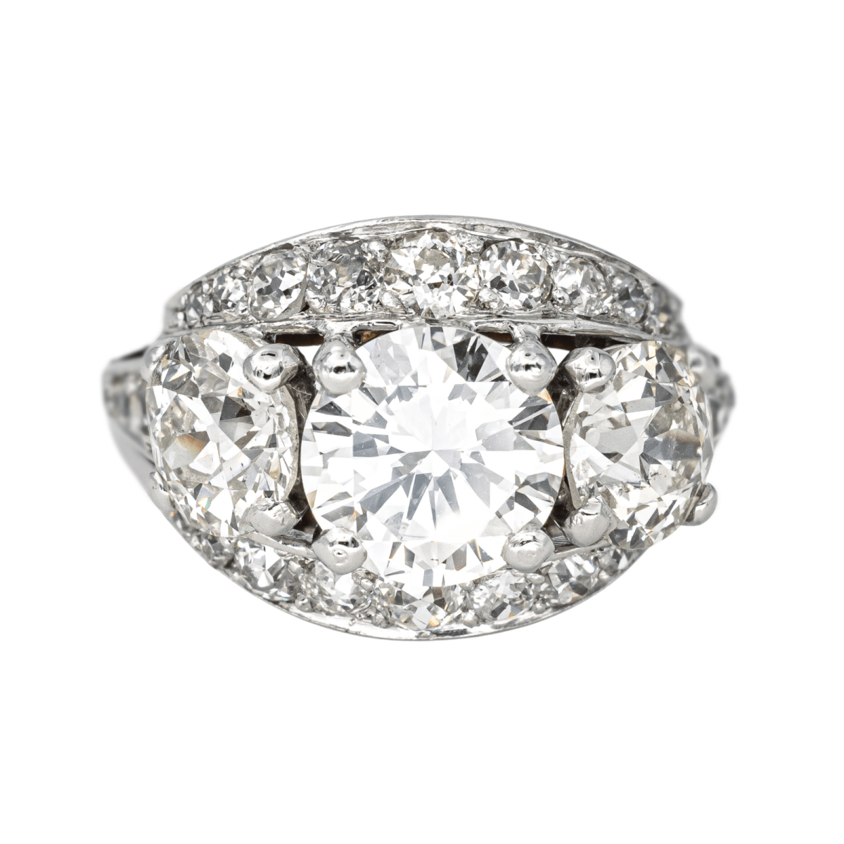 Bague Pavée en or blanc, platine et diamants - Castafiore