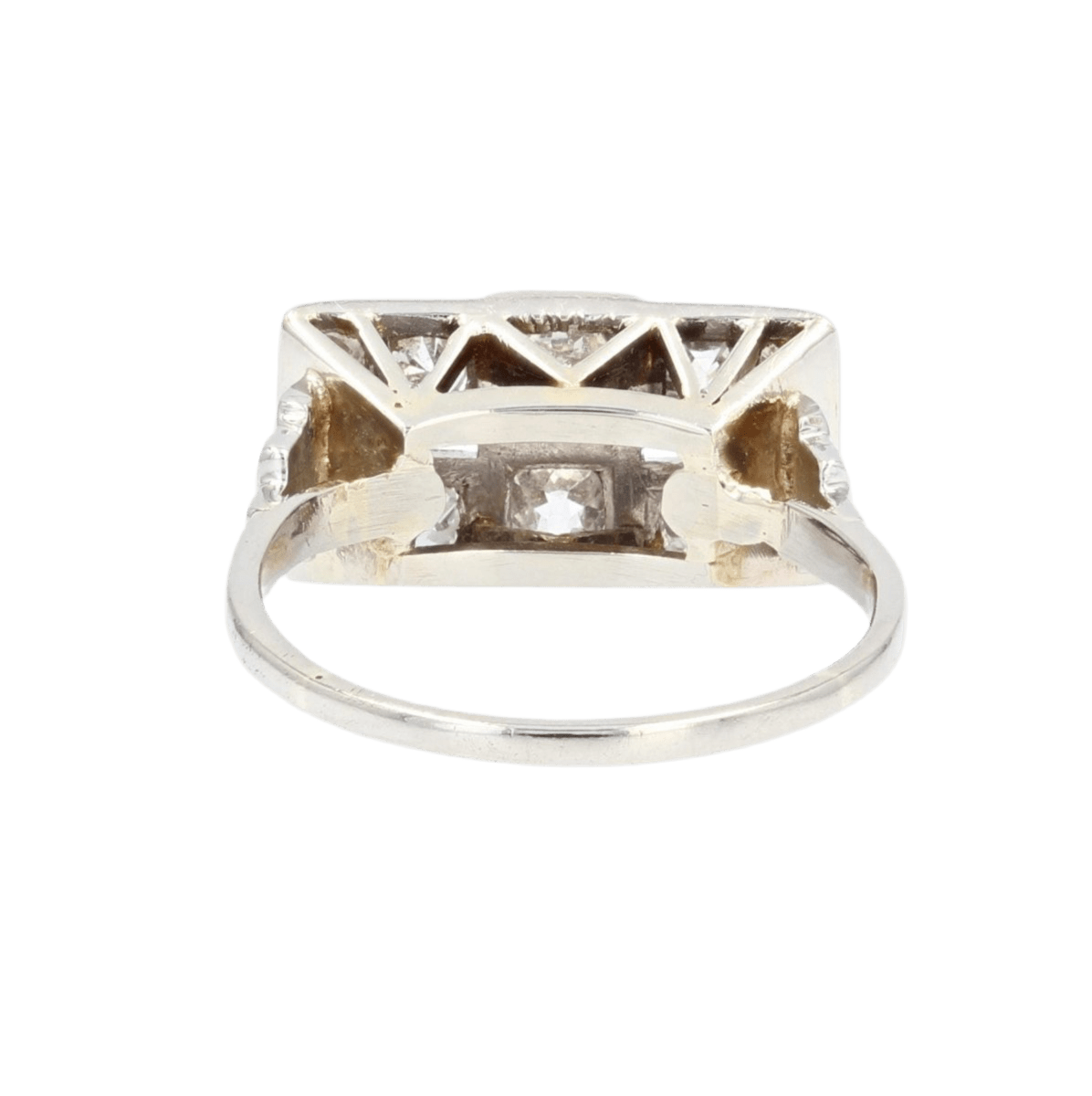 Bague Pavée en or blanc, platine et diamants - Castafiore