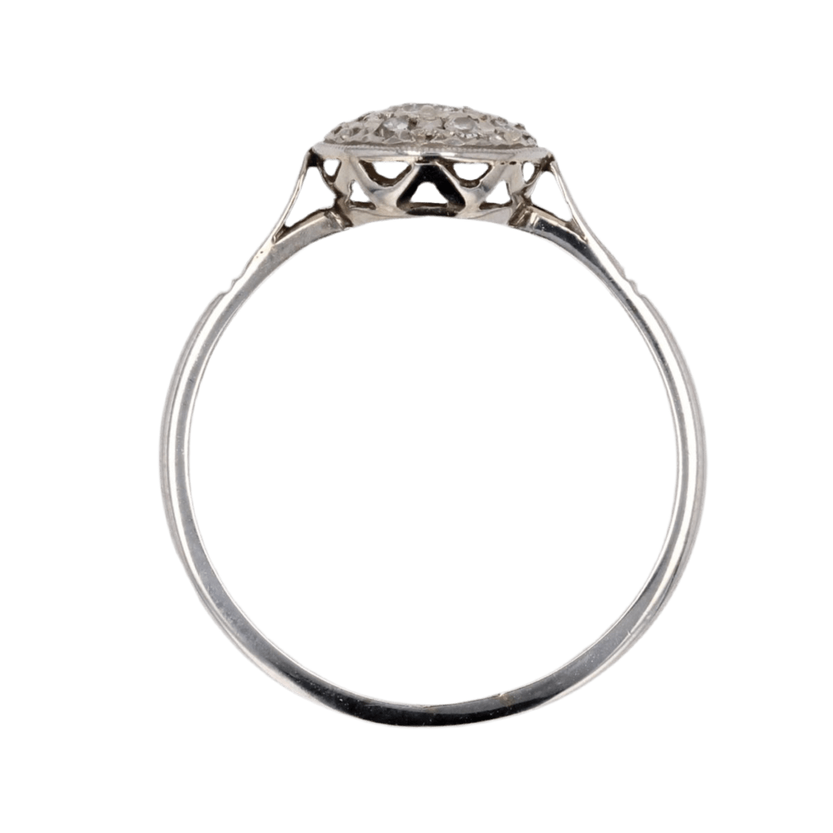 Bague Pavée en or blanc, platine et diamants - Castafiore