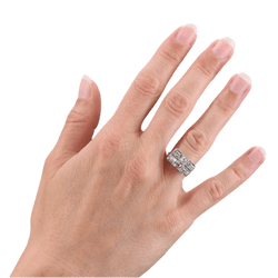 Bague Pavée en or blanc, platine et diamants - Castafiore