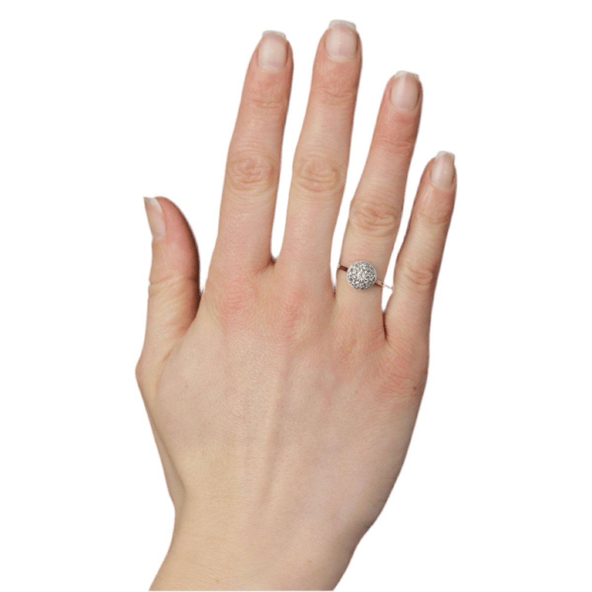 Bague Pavée en or blanc, platine et diamants - Castafiore