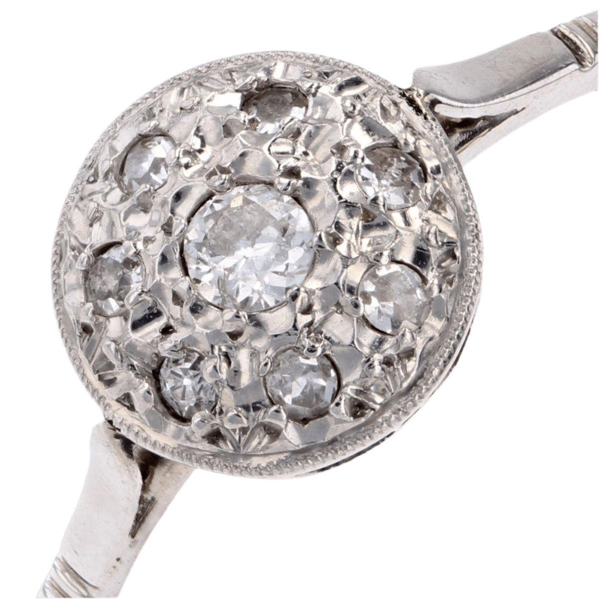 Bague Pavée en or blanc, platine et diamants - Castafiore