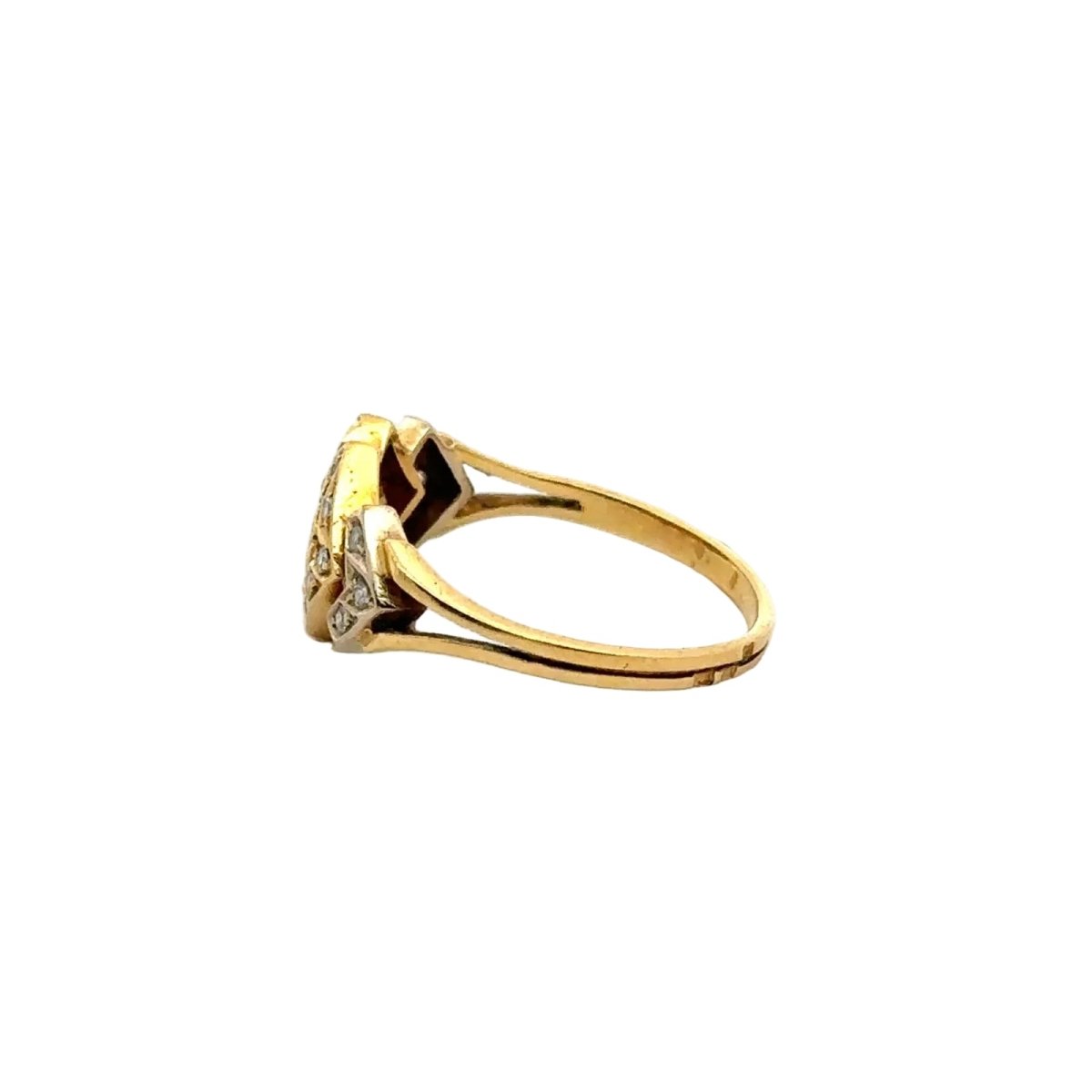 Bague Pavée en or jaune et diamants - Castafiore