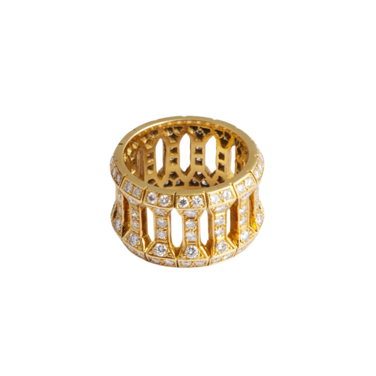 Bague Pavée en or jaune et diamants - Castafiore