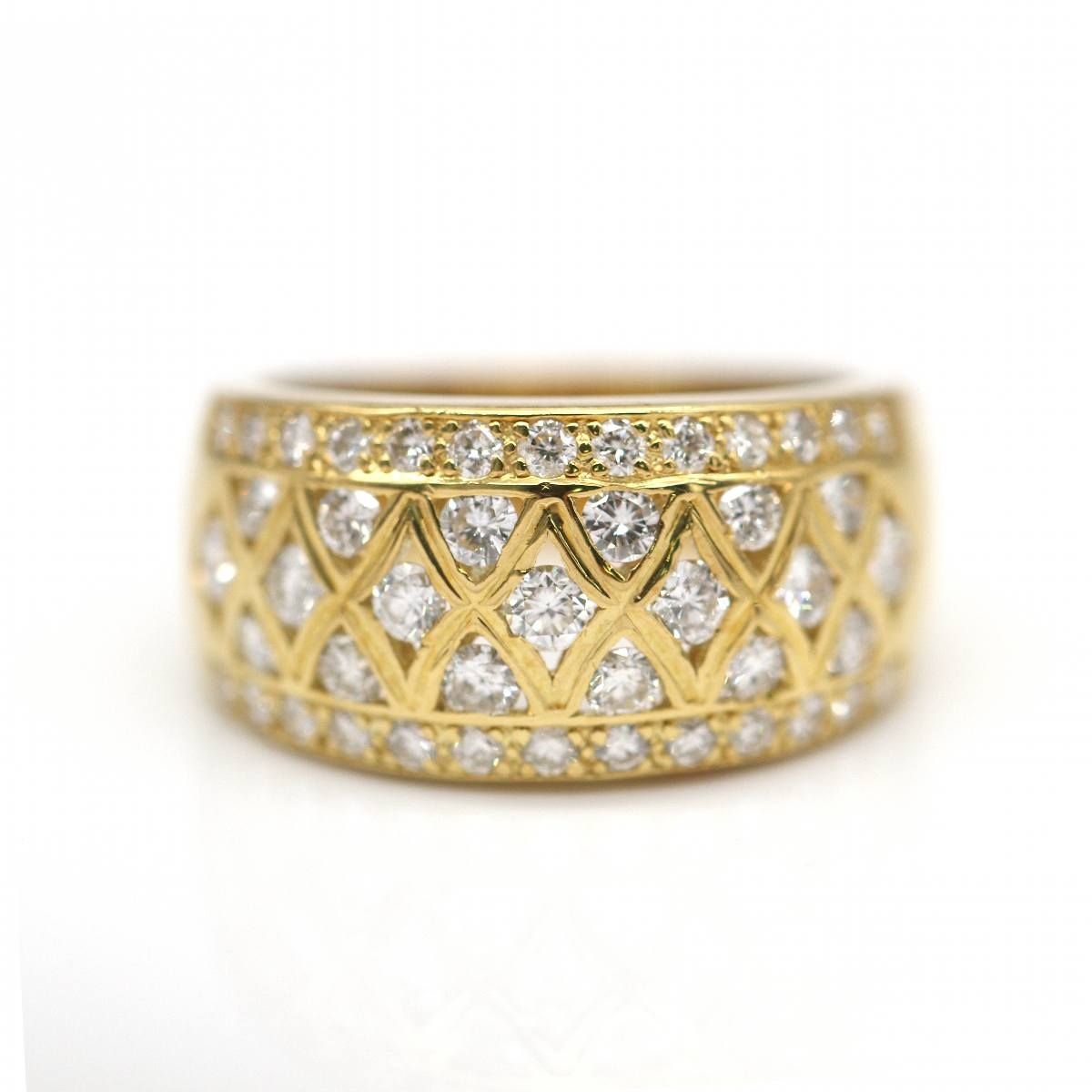 Bague Pavée en or jaune et diamants - Castafiore