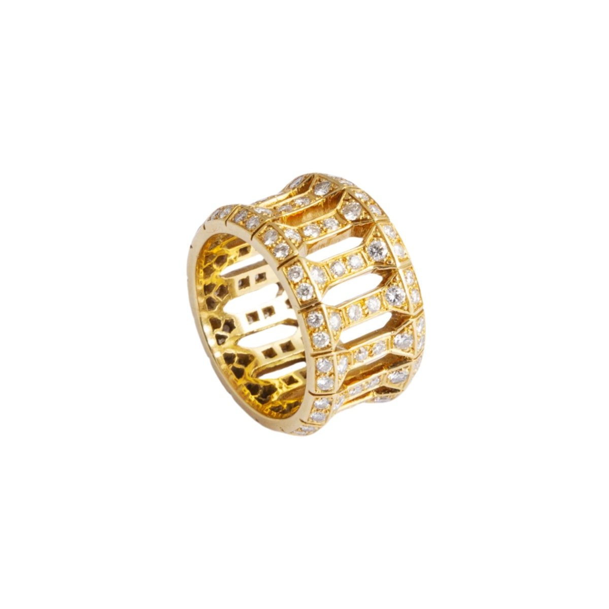 Bague Pavée en or jaune et diamants - Castafiore