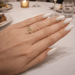 Bague Pavée en or jaune et diamants - Castafiore