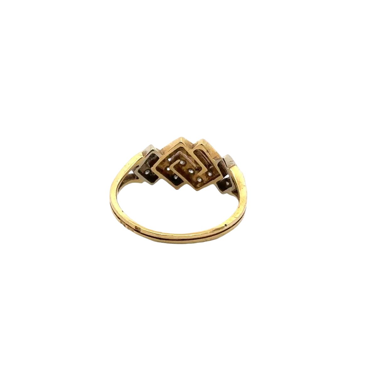 Bague Pavée en or jaune et diamants - Castafiore