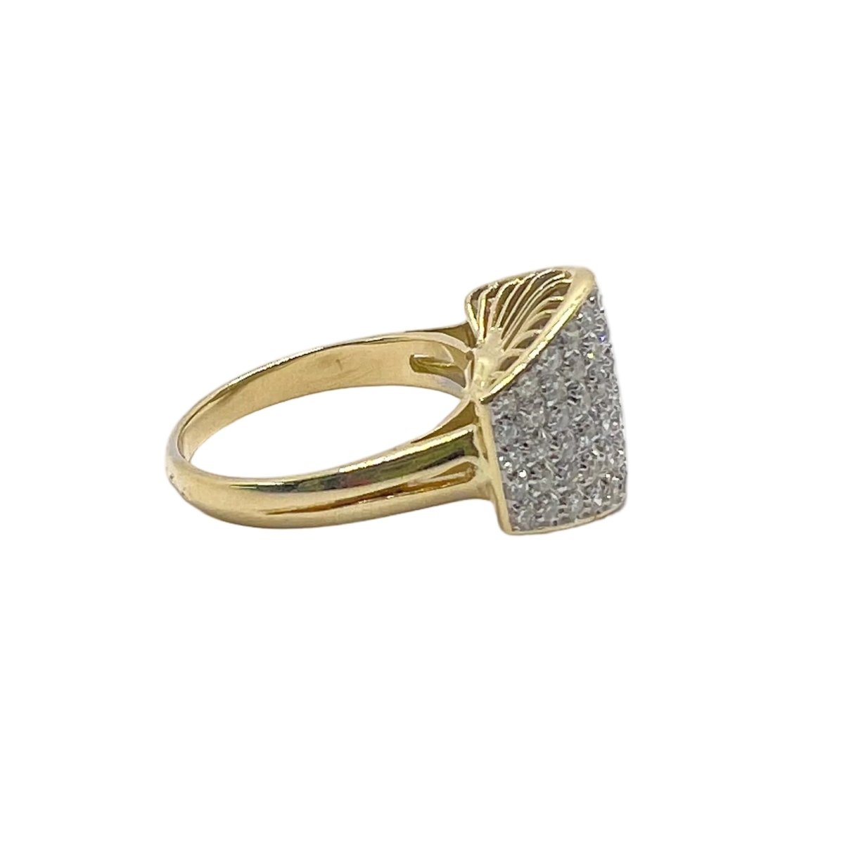 Bague Pavée en or jaune et diamants - Castafiore