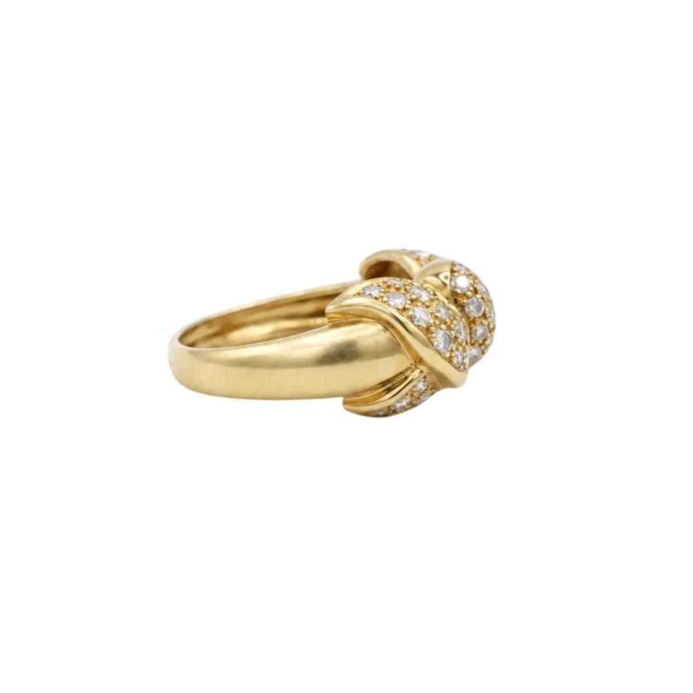 Bague Pavée en or jaune et diamants - Castafiore