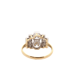Bague Pavée en or jaune, platine et diamants - Castafiore
