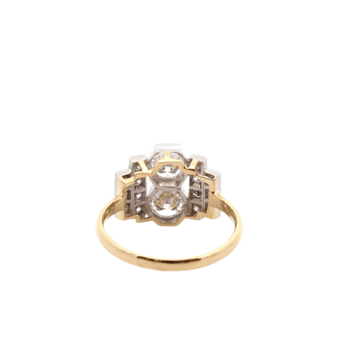 Bague Pavée en or jaune, platine et diamants - Castafiore