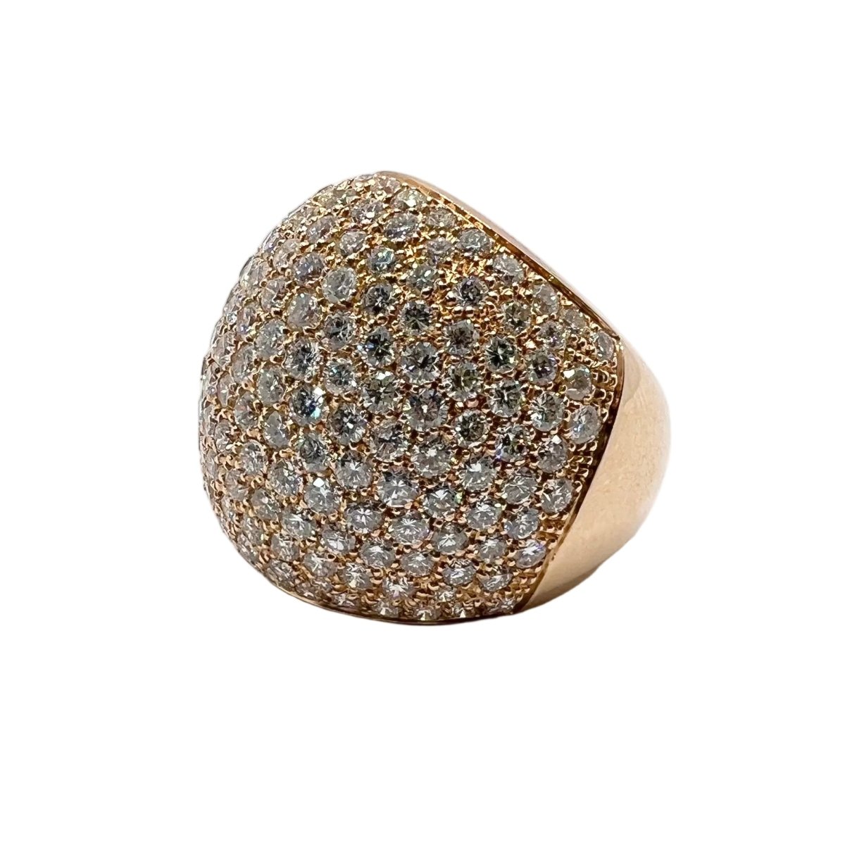 Bague Pavée en or rose et diamants - Castafiore
